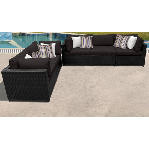 Sol 72 Outdoor™ Fernando 6 Piece Sectional Seating Group with Cushions